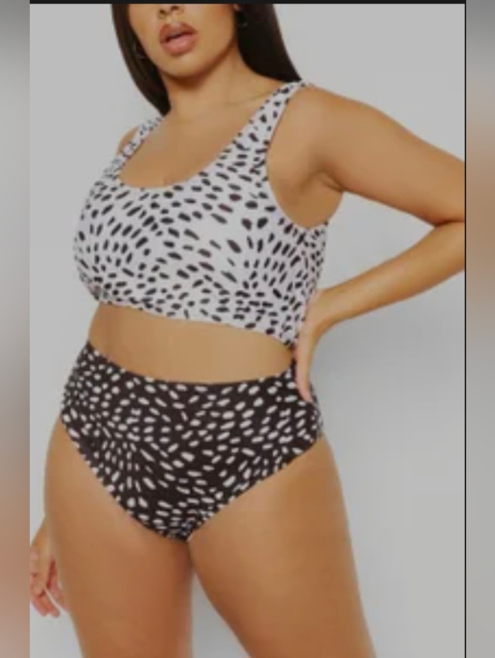 Boohoo Plus Size High Waisted Bikini